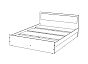 Кровать Мартина без обивки белый глянец/венге без П/М 1400x2000, изголовье жесткое
