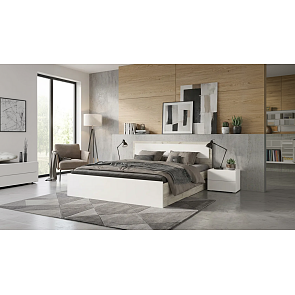 Кровать Мартина без обивки кашемир/дуб крафт серый без П/М 1400x2000, изголовье жесткое