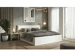 Кровать Мартина без обивки кашемир/дуб крафт серый С П/М 160x200, ортопедическое основание, изголовье жесткое