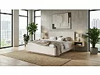 Кровать Марвэл с подсветкой без обивки кашемир/кашемир без П/М 160x200, изголовье жесткое
