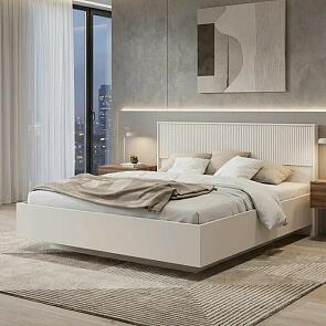 Кровать Марвэл без обивки кашемир/кашемир без П/М 1600x2000, изголовье жесткое