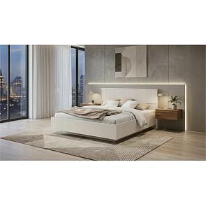 Кровать Марвэл без обивки кашемир/кашемир без подъёмного механизма 1600x2000, изголовье жесткое