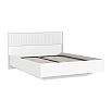 Кровать Марвэл без обивки браш вайт/белый с подъемным механизмом 1600x2000, изголовье жесткое