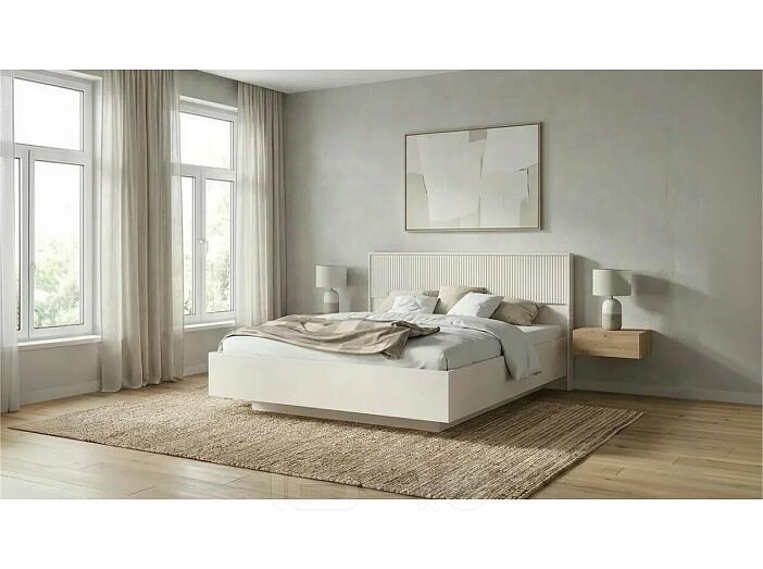 Кровать Марвэл без обивки кашемир/кашемир С П/М 1600x2000, изголовье жесткое
