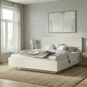 Кровать Марвэл без обивки кашемир/кашемир С П/М 1600x2000, изголовье жесткое