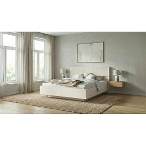 Кровать Марвэл без обивки кашемир/кашемир с подъемным механизмом 1600x2000, изголовье жесткое