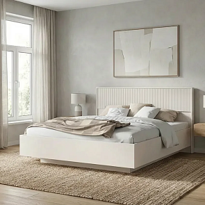 Кровать Марвэл без обивки кашемир/кашемир С П/М 1600x2000, ортопедическое основание, изголовье жесткое