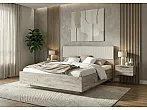Кровать Сильвия без обивки кашемир/дуб крафт серый без П/М 160x200, изголовье жесткое