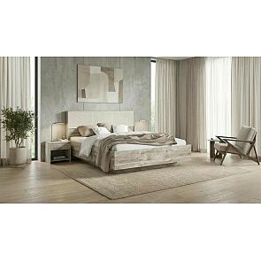 Кровать Сильвия без обивки кашемир/дуб юкон без подъёмного механизма 1600x2000, изголовье жесткое