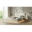 Кровать Сильвия без обивки кашемир/дуб крафт серый без подъёмного механизма 1600x2000, изголовье жесткое