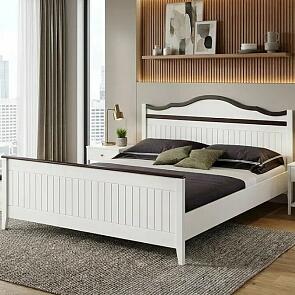 Кровать Вояж без обивки белый/белый без П/М 1600x2000, изголовье жесткое