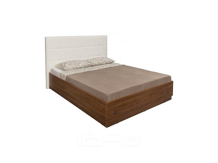 Кровать Камея 11.04 Орех Селект Каминный/Белый Глянец
