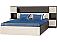 Кровать Бася КР-552 с закроватным модулем ЛДСП Дуб белфорд 1,6м