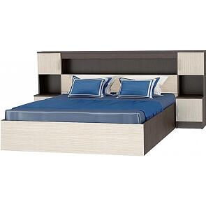 Кровать Бася КР-552 с закроватным модулем ЛДСП Дуб белфорд 1,6м