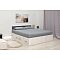 Кровать Фиеста без обивки графит/дуб крафт белый без подъёмного механизма 1600x2000, без ортопедического основания, изголовье жесткое