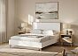Кровать Гавана без обивки дуб натуральный светлый/белый матовый без П/М 1600x2000, ортопедическое основание, изголовье жесткое