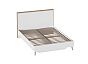 Кровать Гавана без обивки дуб натуральный светлый/белый матовый без П/М 1600x2000, ортопедическое основание, изголовье жесткое