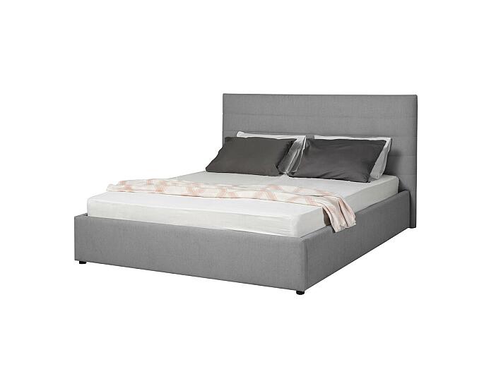 Кровать интерьерная Амалия рогожка RUDY2 1501 A1 color 20 Серебристый серый 160*200