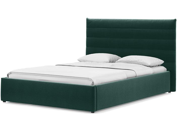 Кровать интерьерная Амалия рогожка RUDY2 1501 A1 color 32 Темный серо-зеленый 140*200