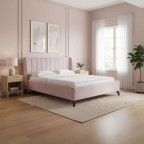 Кровать Мелисса велюр тори 45 ява 1600x2000, изголовье мягкое