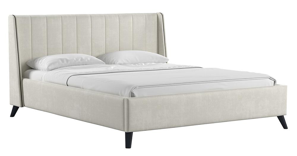 Кровать интерьерная Мелисса HP велюр Тори 56 Светло-бежевый 160*200 интерьерная кровать латона 3