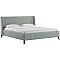 Кровать интерьерная Мелисса HP велюр Тори 61 Серебристый серый 180*200