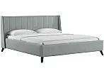 Кровать Мелисса велюр тори 61 без П/М 180x200, без ортопедического основания, изголовье мягкое