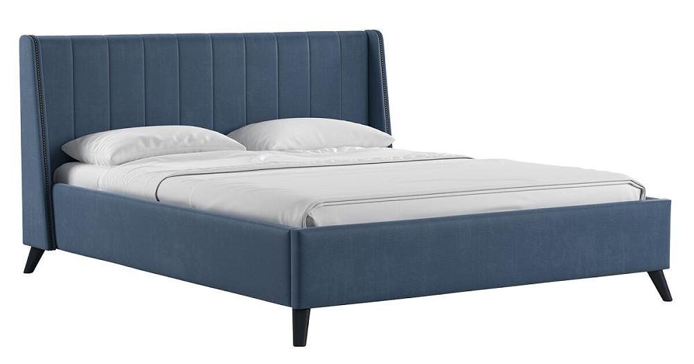 Кровать интерьерная Мелисса HP велюр Тори 83 Серо-синий 160*200 кровать интерьерная милана велюр лекко десерт карамельный тауп 160 200
