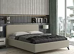 Кровать Миа рогожка браво лайт браун 1400x2000, изголовье мягкое