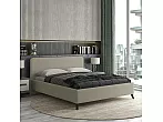 Кровать Миа рогожка браво лайт браун без П/М 1400x2000, без ортопедического основания, изголовье мягкое