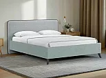 Кровать Миа рогожка браво грей 1600x2000, изголовье мягкое