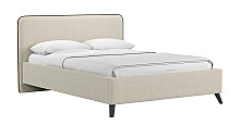 

Кровать интерьерная Миа HP рогожка Bravo white/кант Коричневый 140*200, Бежевый