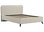Кровать Миа рогожка браво вайт 1400x2000, изголовье мягкое