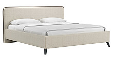 

Кровать интерьерная Миа HP рогожка Bravo white/кант Коричневый 180*200, Бежевый