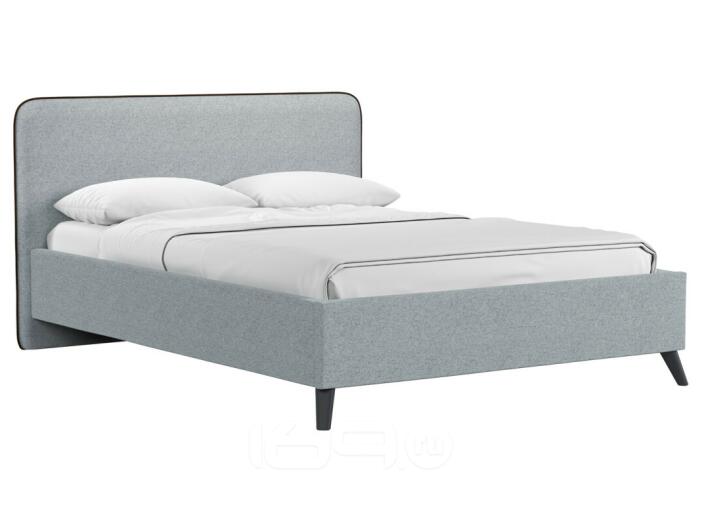Кровать интерьерная Миа HP рогожка Bravo grey/кант Коричневый 140*200