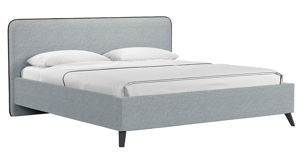 Кровать интерьерная Миа HP рогожка Bravo grey/кант Коричневый 180*200 интерьерная кровать латона 3