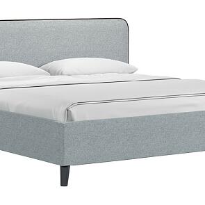 Кровать Миа рогожка браво грей 1800x2000, изголовье мягкое