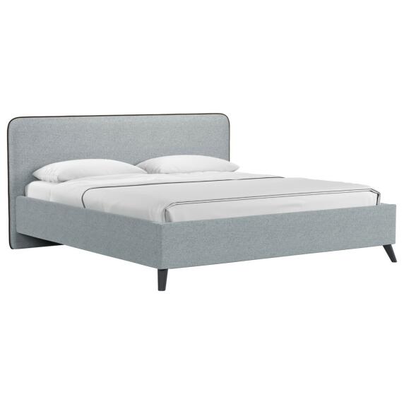 Кровать интерьерная Миа HP рогожка Bravo grey/кант Коричневый 180*200