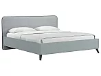 Кровать Миа рогожка браво грей без П/М 1800x2000, без ортопедического основания, изголовье мягкое