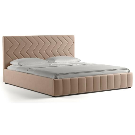 Кровать интерьерная Милана HP велюр Tenerife latte (бежевый кофейный) 140*200