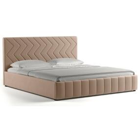 Кровать интерьерная Милана HP велюр Tenerife latte (бежевый кофейный) 160*200