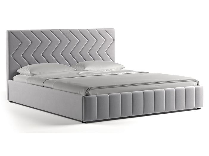 Кровать интерьерная Милана HP велюр Tenerife silver (светло-серый) 140*200