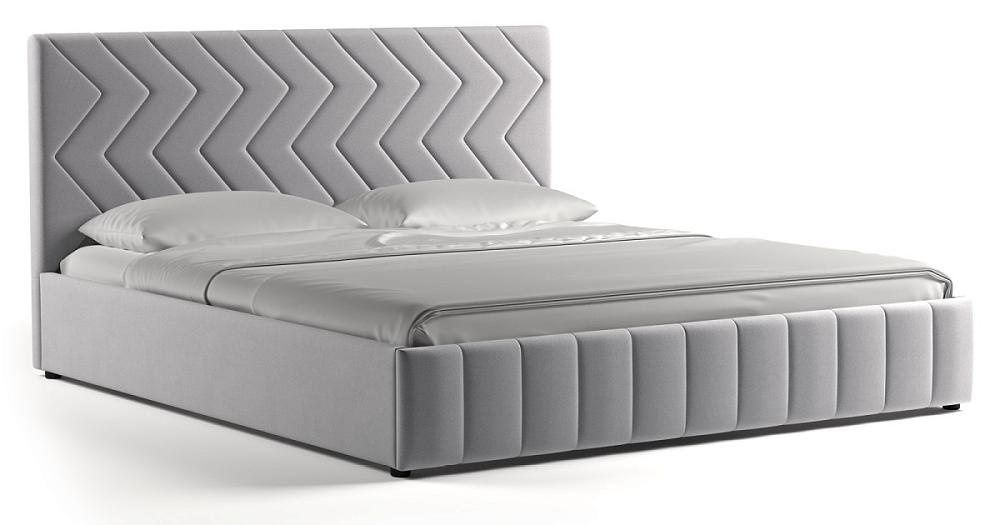 Кровать интерьерная Милана HP велюр Tenerife silver (светло-серый) 140*200 интерьерная кровать латона 3
