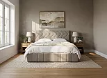 Кровать Милана велюр фреш бриллиант 1600x2000, изголовье мягкое