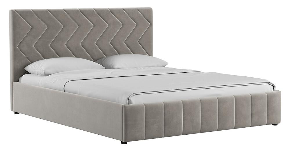 Кровать интерьерная Милана HP велюр Tenerife silver (светло-серый) 160*200 кровать интерьерная сицилия велюр