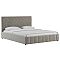 Кровать интерьерная Милана HP велюр Tenerife silver (светло-серый) 160*200