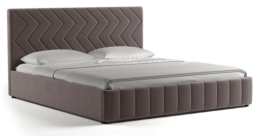Кровать интерьерная Милана HP велюр Tenerife espresso (серо-коричневый) 140*200 кресло кровать дуэт велюр