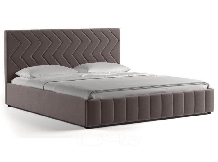 Кровать интерьерная Милана HP велюр Tenerife espresso (серо-коричневый) 140*200