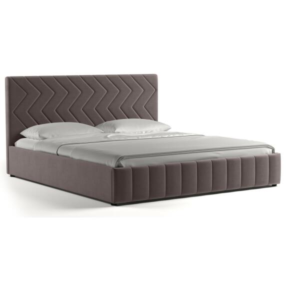 Кровать интерьерная Милана HP велюр Tenerife espresso (серо-коричневый) 140*200