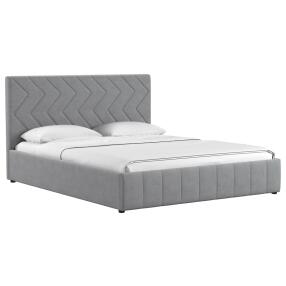 Кровать интерьерная Милана HP велюр Tenerife espresso (серо-коричневый) 160*200
